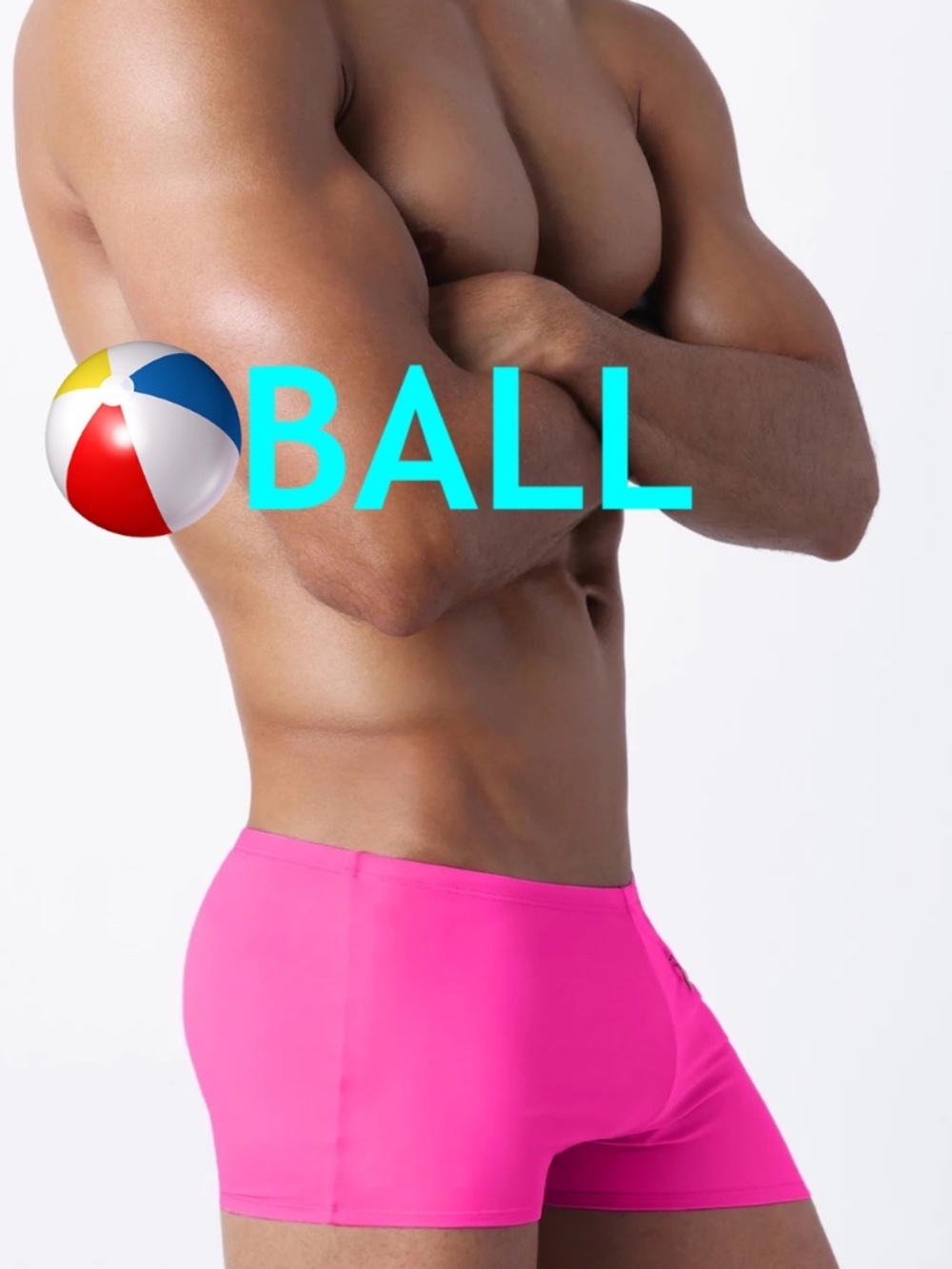 Ball Stretch Swim Trunks Medium 34-40" waist 5" inseam Gently worn Nylon/spandex